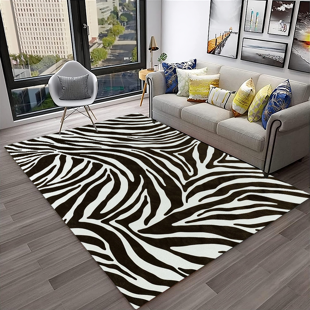 Commercial Printing Services - 3D Colorful Zebra Stripe Pattern Carpet