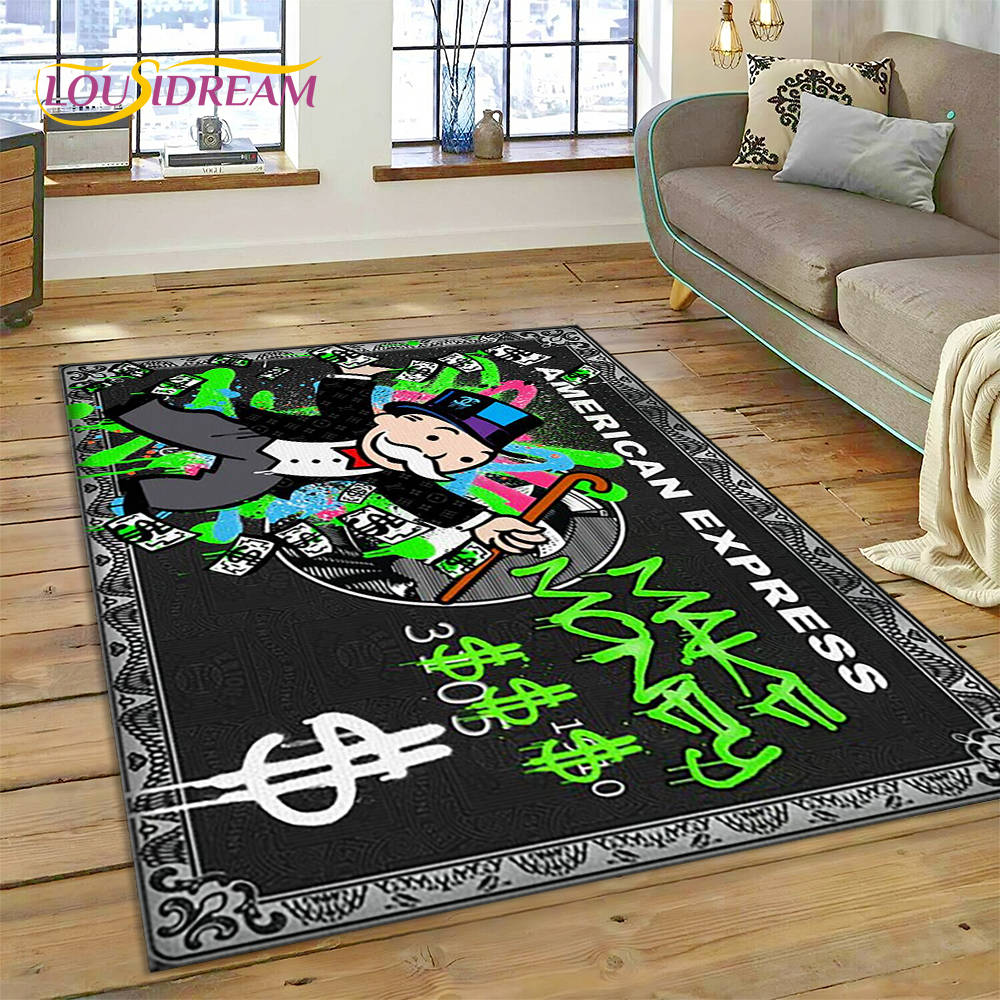 Commercial Printing Services - Game Dollar Monopoly Cartoon Money Rug