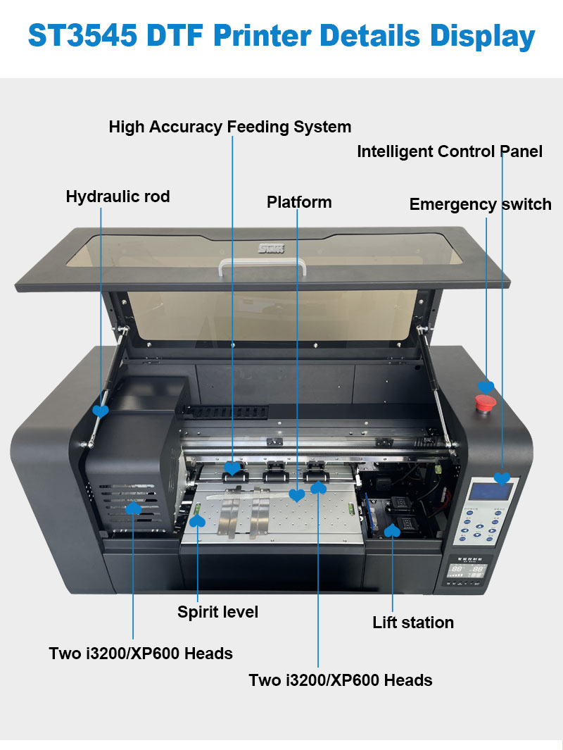 60CM A1 DTF Printer Xp600/I320 - đánh giá và giá Commercial Printing Machine For Shirts