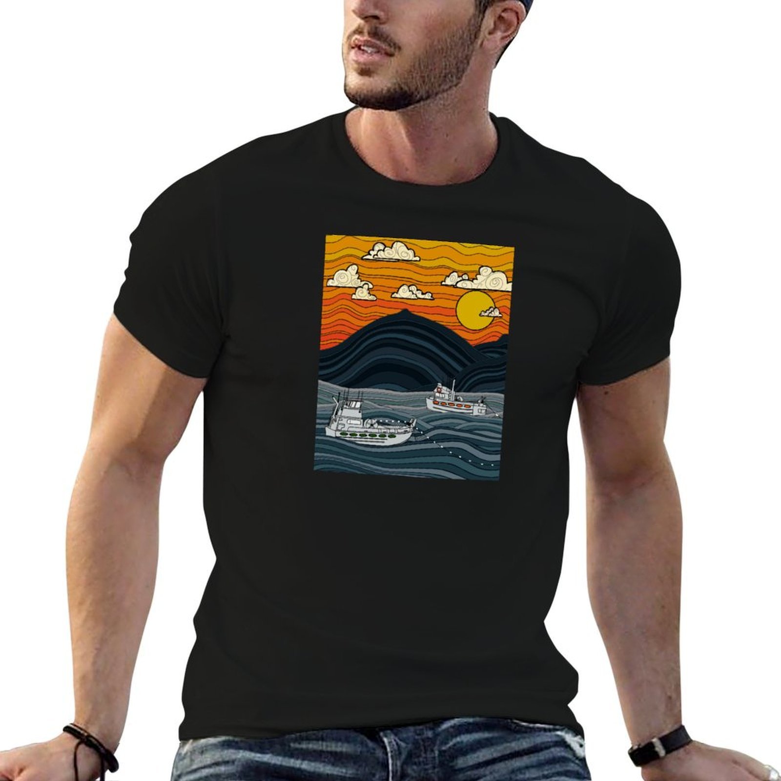 Commercial Fishing T-Shirt ani - đánh giá và giá Commercial Shirt Printing