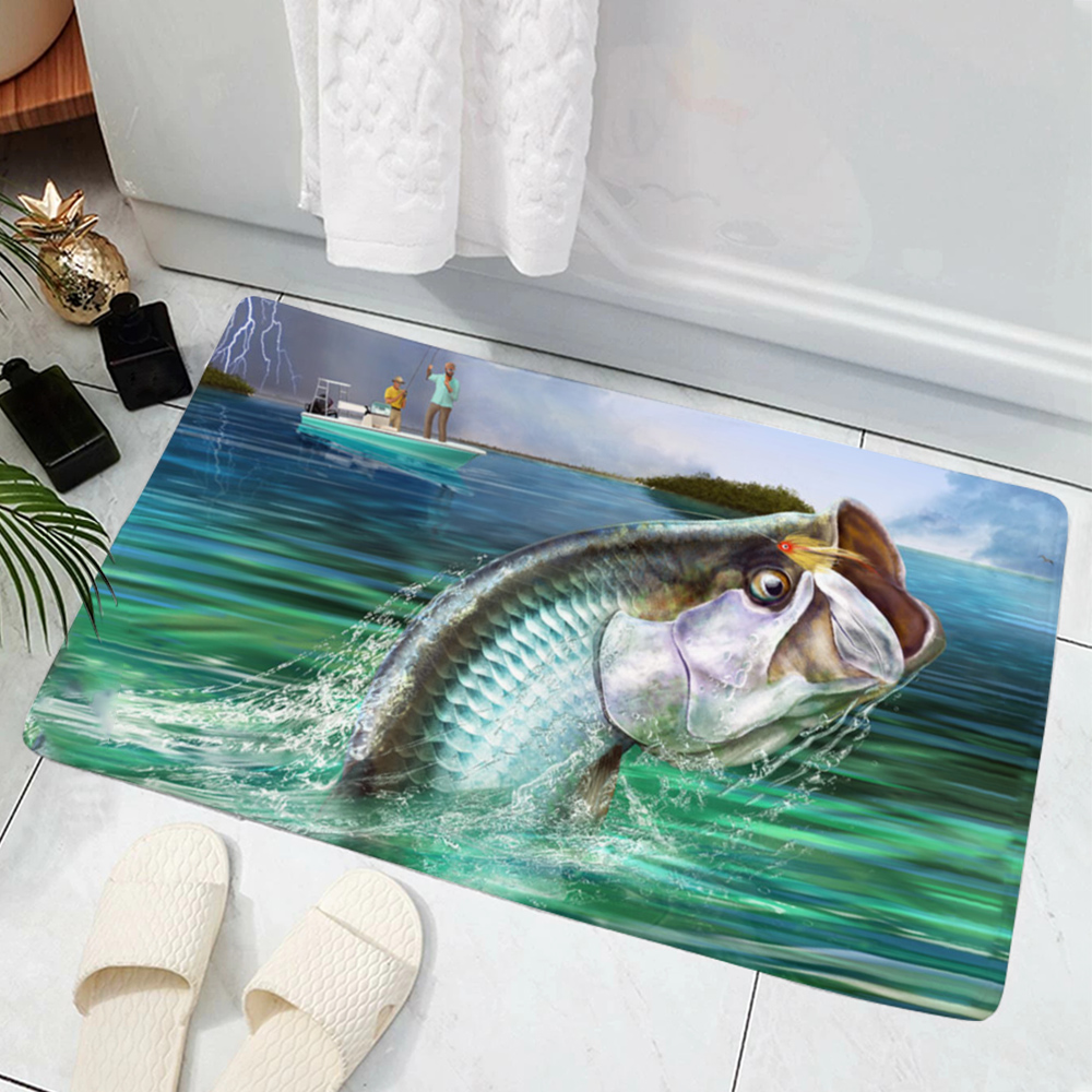 Fish Pattern Mat Hot Sale Mode - đánh giá và giá Commercial Print Model