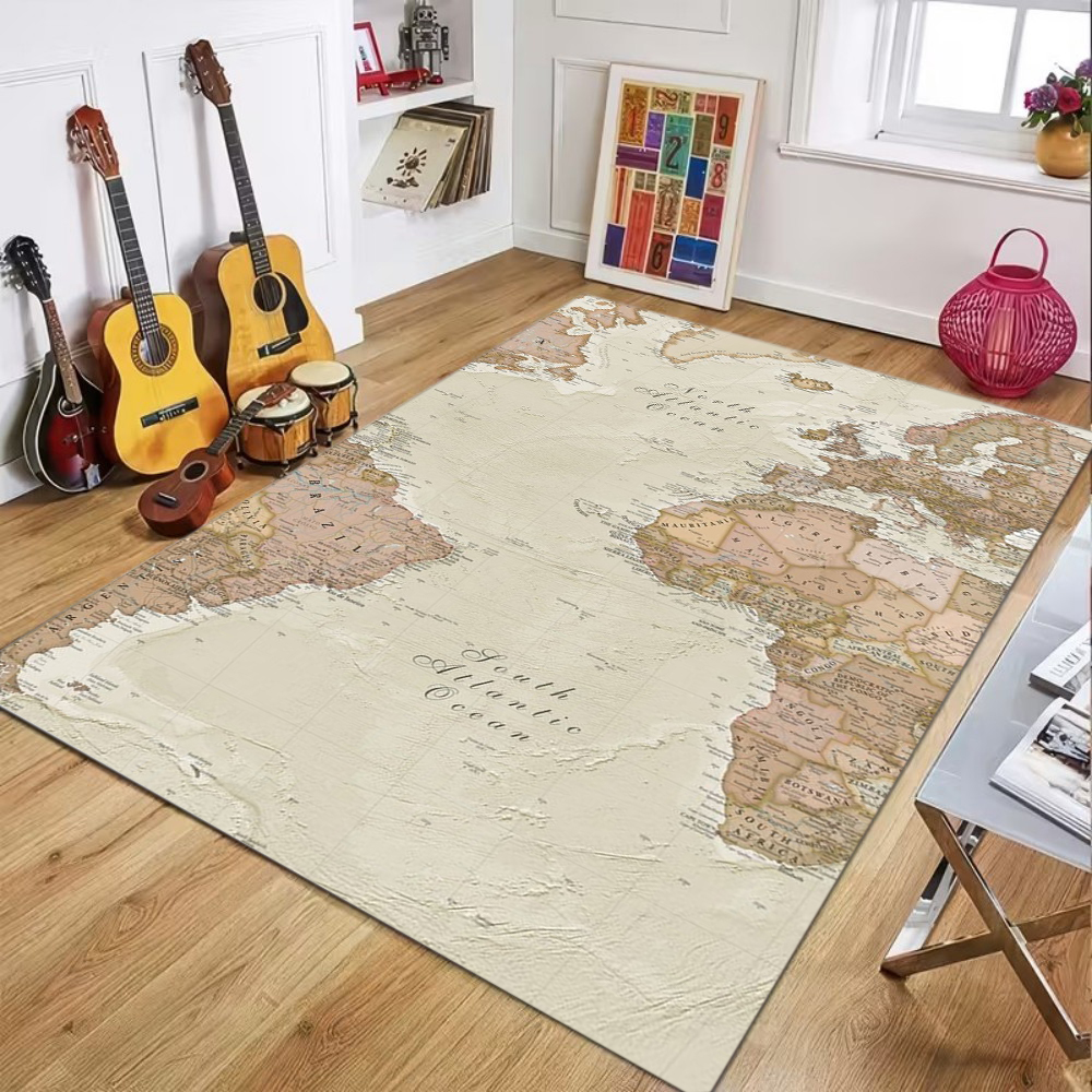 World Map Printed Carpet Child - đánh giá và giá Commercial Printing Services