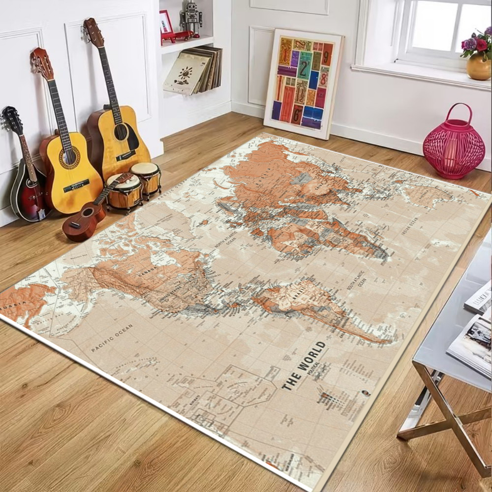 World Map Printed Carpet Child - đánh giá và giá Commercial Printing Services