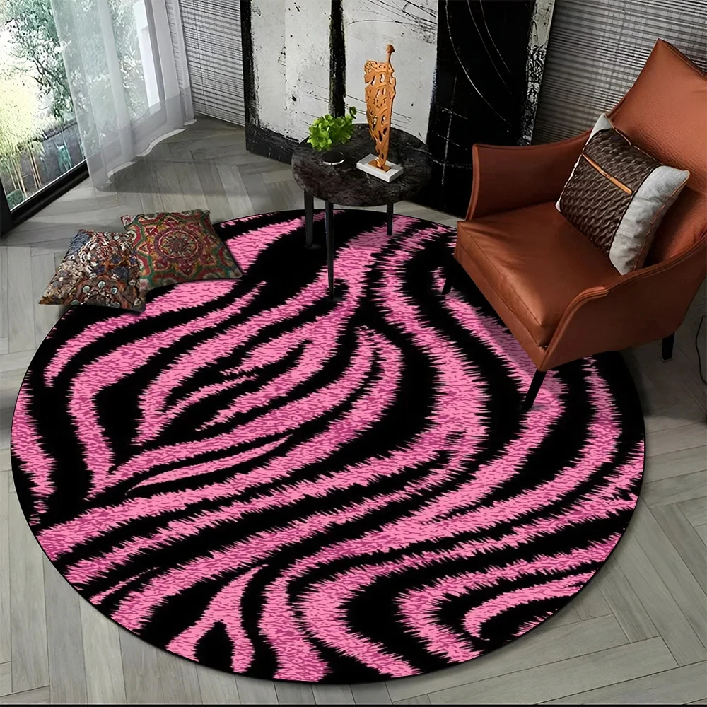 Pink Zebra Stripe Print Round  - đánh giá và giá Commercial Printing Services