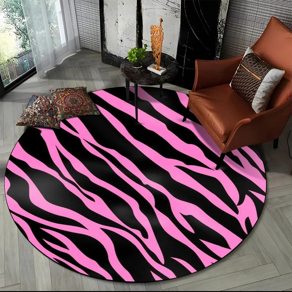 Pink Zebra Stripe Print Round  - đánh giá và giá Commercial Printing Services