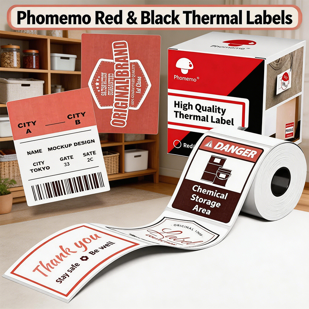 Red & Black Adhesive Thermal L - đánh giá và giá Commercial Printing Services
