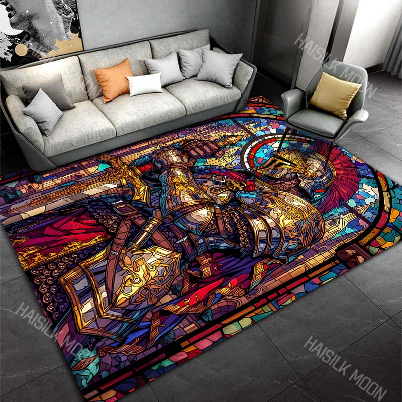 Stained glass knight with swor - đánh giá và giá Commercial Glass Printing