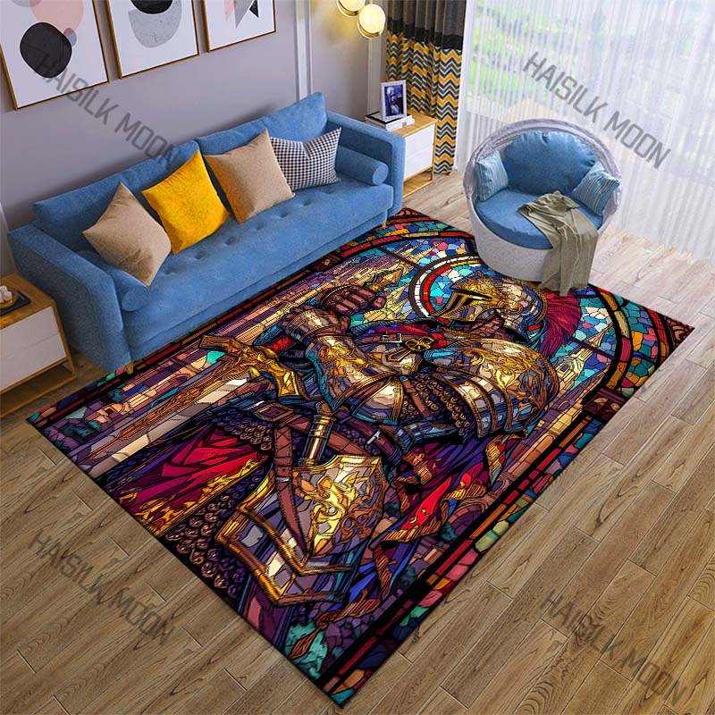 Stained glass knight with swor - đánh giá và giá Commercial Glass Printing