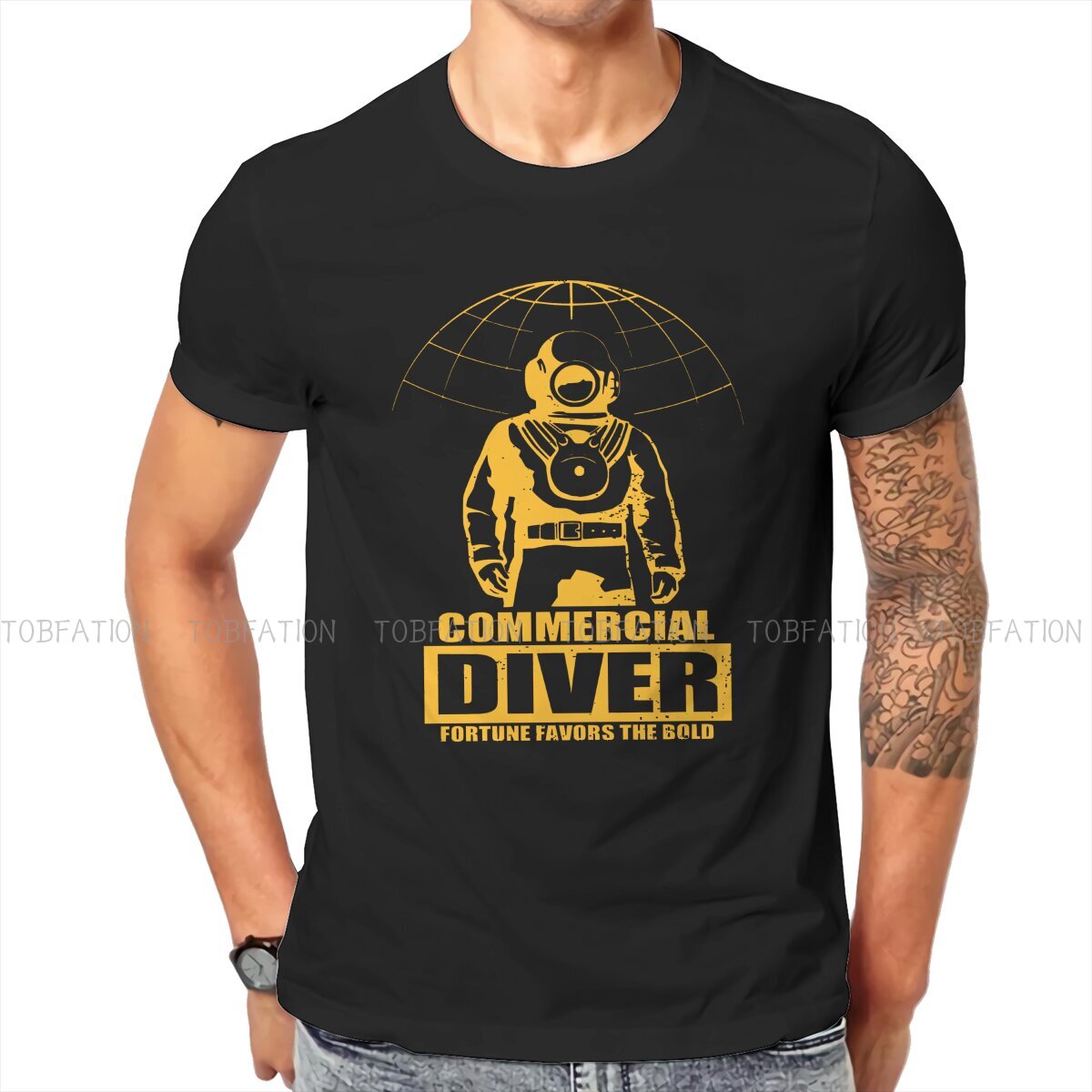 Commercial Diver Yellow Casual - đánh giá và giá Commercial Shirt Printing