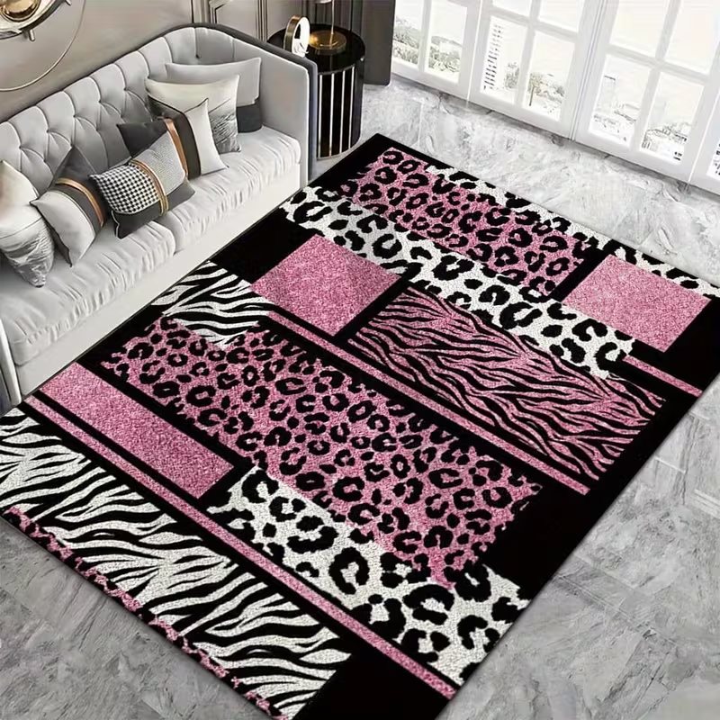 Pink Leopard Zebra Print Rug M - đánh giá và giá Commercial Printing Services