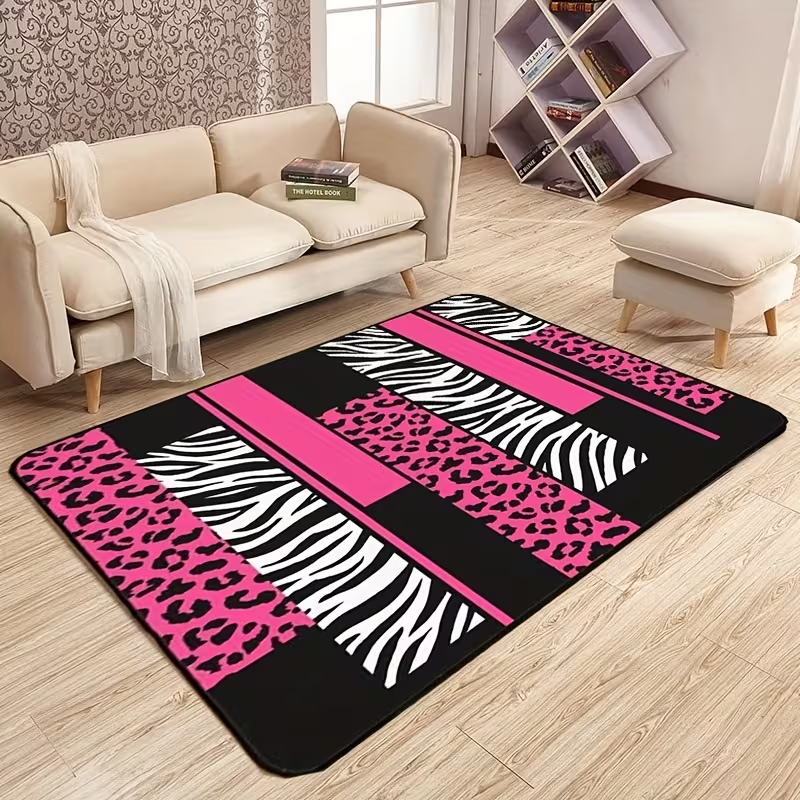 Pink Leopard Zebra Print Rug M - đánh giá và giá Commercial Printing Services